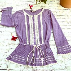 Saquie Paris fine sweater LAVENDER feminine sweet